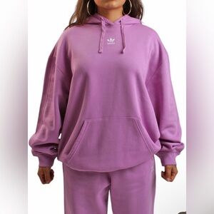 Adidas Essential Fleece Oversize Women’s Hoodie Athletic Pink Hooded XS